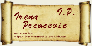 Irena Premčević vizit kartica